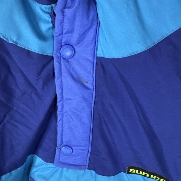 Vintage 80s Sun Ice Supreme II Blue Ski Anorak Pullover Jacket L Retro Canada - Picture 2 of 8